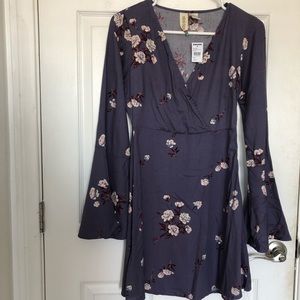 Purple floral dress